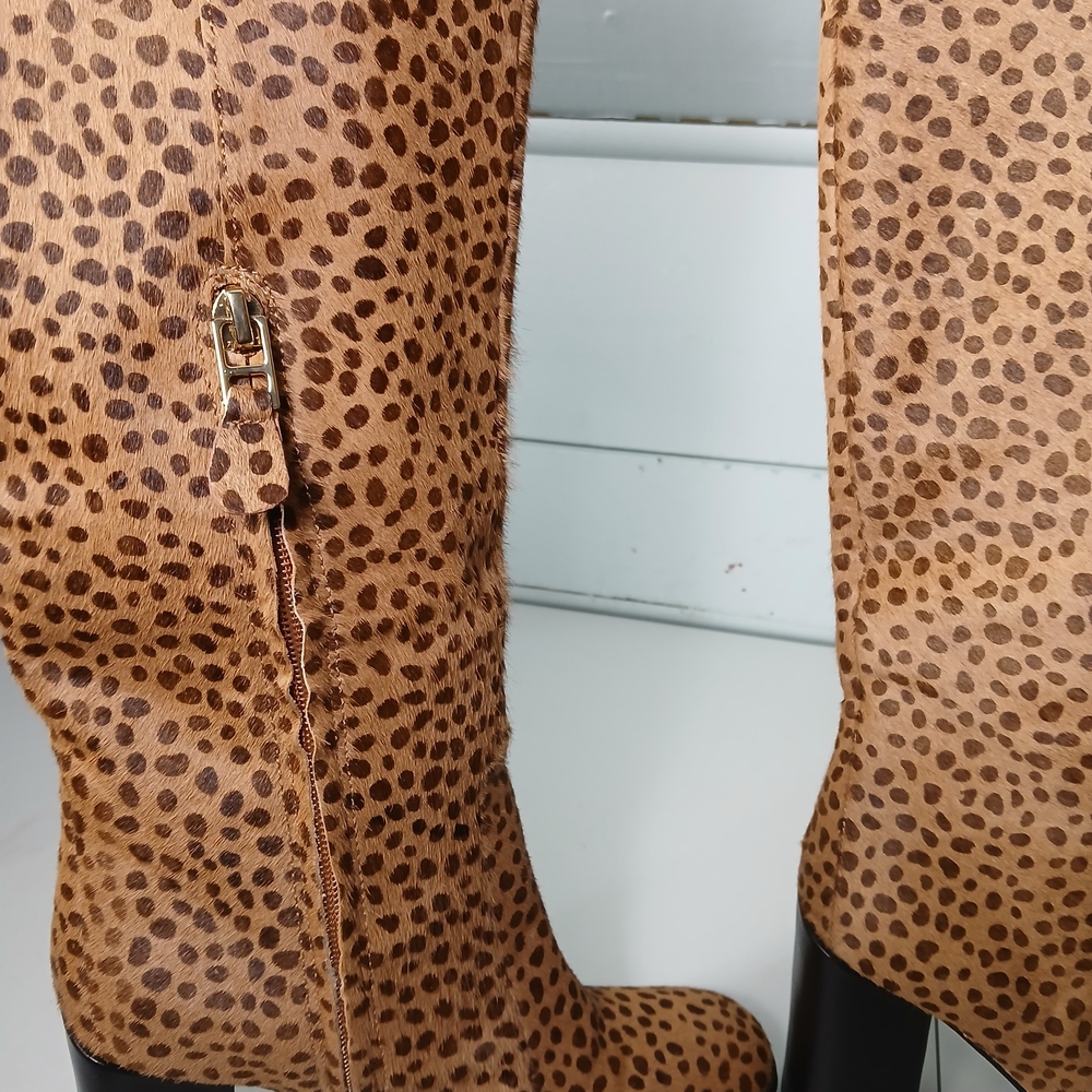 Diane Von Furstenberg Leopard-Print Yvonne Knee Boots - Picture 5 of 14